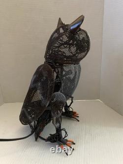 Vintage Animated Multi-Motion OWL Light Up Indoor/Outdoor Decor Halloween RARE