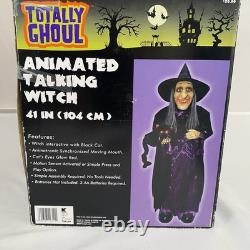 Vintage Animated Talking Witch With Black Cat 41 By Totally Ghoul Rare