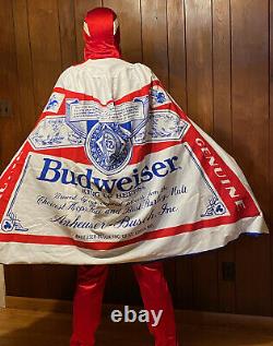 Vintage BUDWEISER Budman Costume 1970s Rare ONE OF A KIND Collectible Halloween