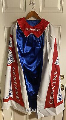 Vintage BUDWEISER Budman Costume Cape ONLY 1970s Very Rare Collectible Halloween