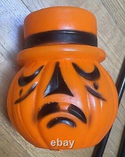 Vintage Bayshore Halloween Light Pumpkin Blow Mold Original Box Very Rare READ