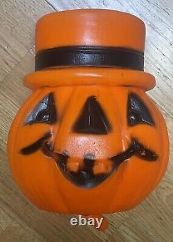 Vintage Bayshore Halloween Light Pumpkin Blow Mold Original Box Very Rare READ