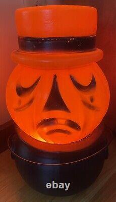 Vintage Bayshore Halloween Light Pumpkin Blow Mold Original Box Very Rare READ