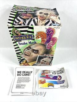 Vintage Beetlejuice Snake Mask Kenner 1990 WORKS! Halloween Super Rare Open Box