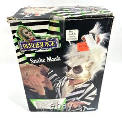 Vintage Beetlejuice Snake Mask Kenner 1990 WORKS! Halloween Super Rare Open Box