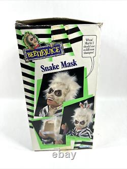 Vintage Beetlejuice Snake Mask Kenner 1990 WORKS! Halloween Super Rare Open Box