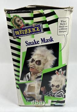 Vintage Beetlejuice Snake Mask Kenner 1990 WORKS! Halloween Super Rare Open Box