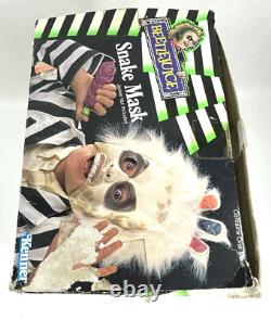 Vintage Beetlejuice Snake Mask Kenner 1990 WORKS! Halloween Super Rare Open Box