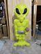 Vintage Blow Mold 36 Green Space Alien Withray Gun Rare Halloween Lighted Figure