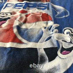 Vintage Casper Pepsi 2 Liter Ghost Halloween Blue 90s Promo Movie TShirt Rare XL