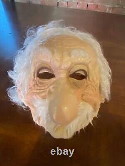 Vintage Cesar 81 Albert Einstein Mask Rubber Latex Halloween Mask Rare HTF Hair