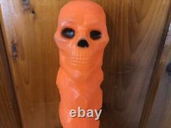 Vintage Clinton Toy Corp Skull Club Noise Maker Rare Halloween Blow Mold 1960s