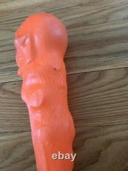 Vintage Clinton Toy Corp Skull Club Noise Maker Rare Halloween Blow Mold 1960s