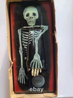 Vintage Coffin Bank Japan Tin Toy Rare Coffin Bank Works Skull Rare Halloween