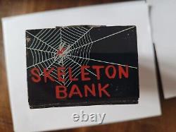 Vintage Coffin Bank Japan Tin Toy Rare Coffin Bank Works Skull Rare Halloween