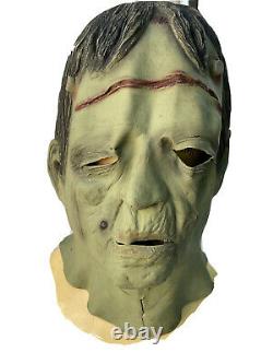 Vintage DON POST STUDIOS 1977 Full Head Frankenstein Halloween Mask Rare Gash