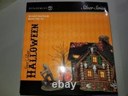 Vintage Department 56 Halloween Haunted Huntsman House Set Silver Series Rare