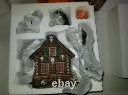 Vintage Department 56 Halloween Haunted Huntsman House Set Silver Series Rare