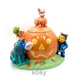 Vintage Disney Halloween Cookie Jar Winnie The Pooh Tigger Eeyore 1998 RARE