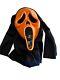 Vintage Easter Unlimited Orange Halloween Ghostface Mask Scream Fun World Rare