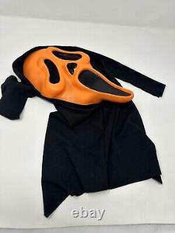 Vintage Easter Unlimited Orange Halloween GhostFace Mask-Scream-Fun World-Rare