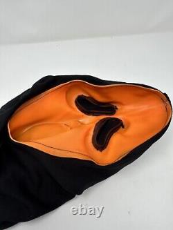 Vintage Easter Unlimited Orange Halloween GhostFace Mask-Scream-Fun World-Rare