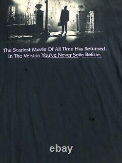 Vintage Exorcist movie promo t shirt xl thrashed horror halloween gore rare