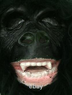 Vintage FUN WORLD Gorilla Monkey Adult Halloween Mask Korea Made Rare Classic