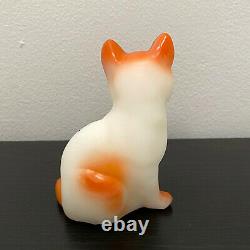 Vintage Fenton Glass Happy Halloween Sitting Cat Sample Limited Ed. Very Rare