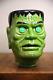 Vintage Frankenstein Monster Head Fun World Blow Mold Light Up Eyes Rare
