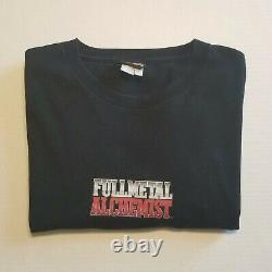 Vintage Fullmetal Alchemist Mens Rare Black Anime T Shirt Large Graphic Manga