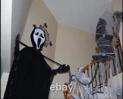 Vintage GIANT 9 FT Ghost Face Hanging Halloween Decoration SUPER RARE Props
