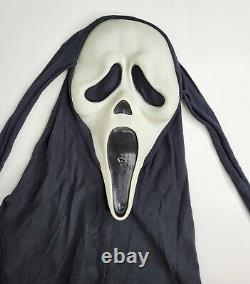 Vintage Gen 1 Fun World Div Small Dot Cotton Shroud Ghost Face Mask Rare Scream