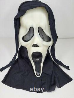 Vintage Gen 1 Fun World Div Small Dot Cotton Shroud Ghost Face Mask Rare Scream