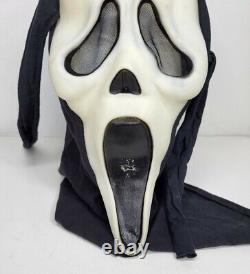 Vintage Gen 1 Fun World Div Small Dot Cotton Shroud Ghost Face Mask Rare Scream