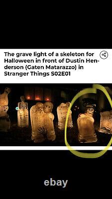 Vintage Grave Skeleton Halloween Light Up Blow Mold 27 Super Rare