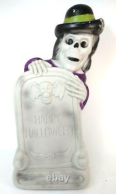 Vintage Grave Tombstone Skeleton Halloween Blow Mold 27 Super Rare