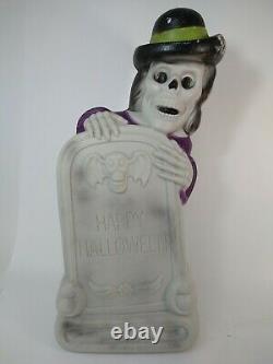 Vintage Grave Tombstone Skeleton Halloween Blow Mold 27 Super Rare