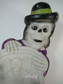 Vintage Grave Tombstone Skeleton Halloween Blow Mold 27 Super Rare