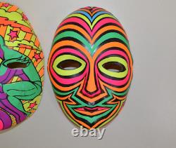 Vintage HALCO ZODIAC Halloween Mask Lot Gemini Rare HTF Neon Psychedelic 1960s
