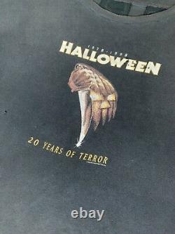 Vintage HALLOWEEN 20 Years of Terror Movie Promo Shirt 1998 XL Rare Orginal