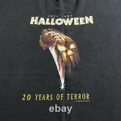Vintage HALLOWEEN 20 Years of Terror Movie Promo Shirt 1998 XL Rare Orginal