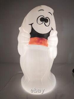 Vintage Halloween 32 In Treat Ghost Blow Mold By Drainage Industries Rare