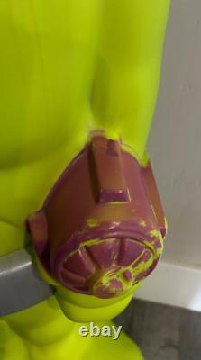 Vintage Halloween ALIEN Blow Mold 36 Green Space Doomsday Ray Gun RARE WORKS
