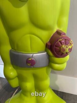 Vintage Halloween ALIEN Blow Mold 36 Green Space Doomsday Ray Gun RARE WORKS