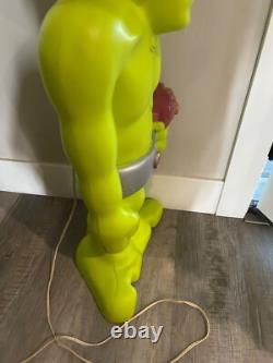 Vintage Halloween ALIEN Blow Mold 36 Green Space Doomsday Ray Gun RARE WORKS