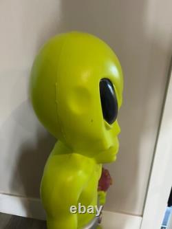 Vintage Halloween ALIEN Blow Mold 36 Green Space Doomsday Ray Gun RARE WORKS