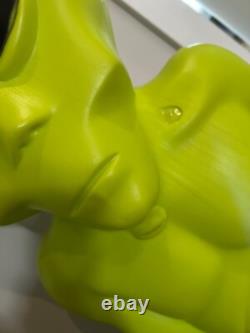 Vintage Halloween ALIEN Blow Mold 36 Green Space Doomsday Ray Gun RARE WORKS