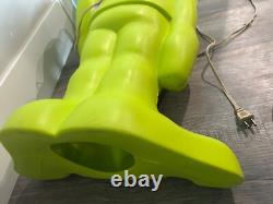 Vintage Halloween ALIEN Blow Mold 36 Green Space Doomsday Ray Gun RARE WORKS