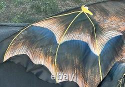 Vintage Halloween Bat Hanging Wall Decoration Kite Bat Out of Hell 6' Wide RARE